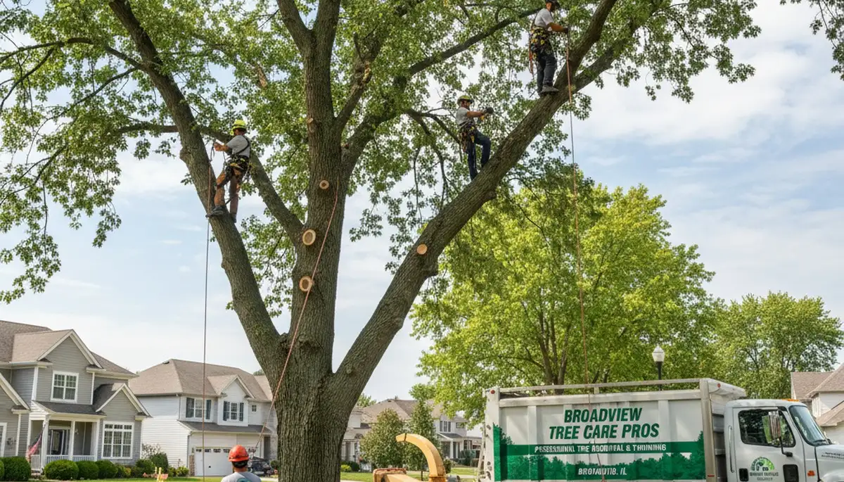 Professional tree removal service in Oak Park IL by certified arborists