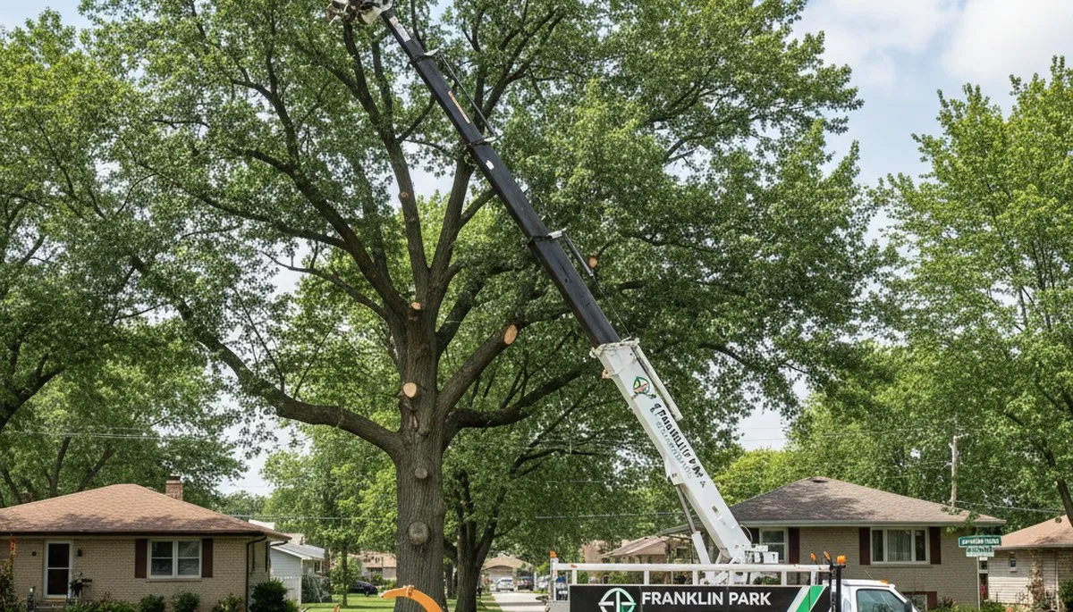 Professional tree removal service in Oak Park IL by certified arborists safely clearing trees
