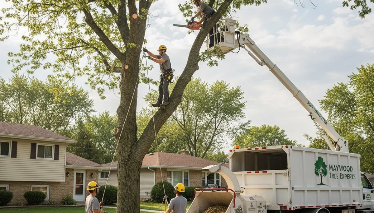 Professional tree removal service in Oak Park IL by certified arborists
