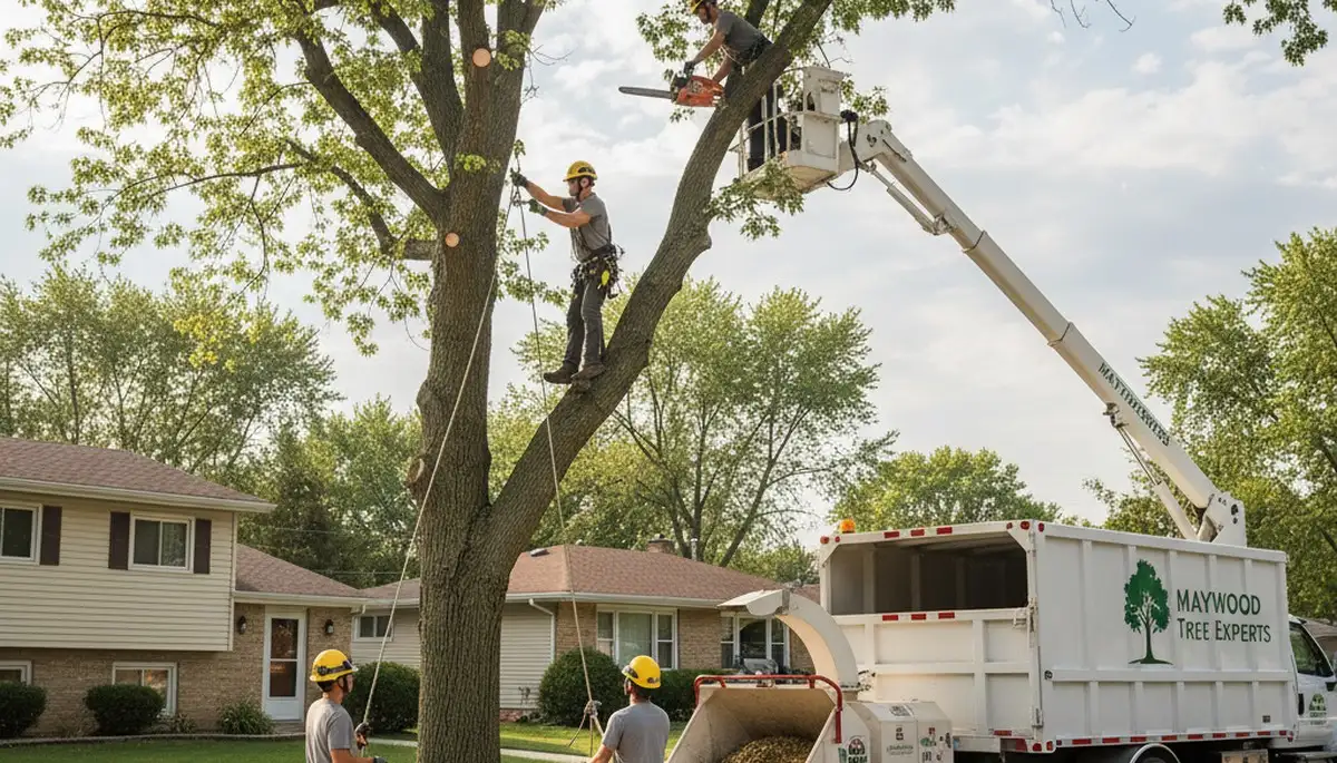 Professional tree removal service in Oak Park IL by certified arborists