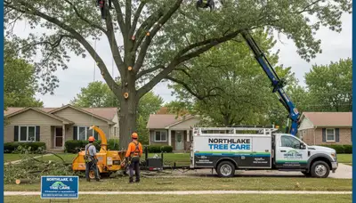 Professional tree removal service in Oak Park IL by certified arborists