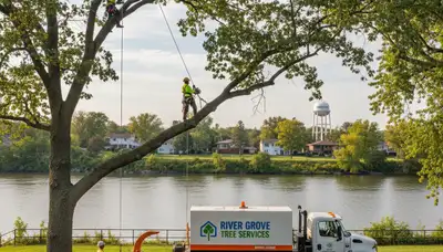 Professional tree removal service in Oak Park IL by certified arborists at Tree Services Oak Park